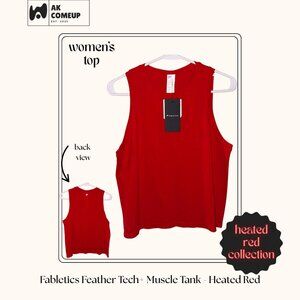 Fabletics Feather Tech+ Muscle Tank - Heated Red